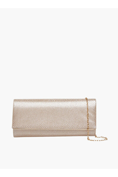 Flora Bella by Shoexpress Textured Clutch with Detachable Chain Strap - H 12 x W 24.5 cms