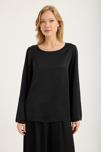 HomeStore Μπλούζα με στρογγυλή λαιμόκοψη