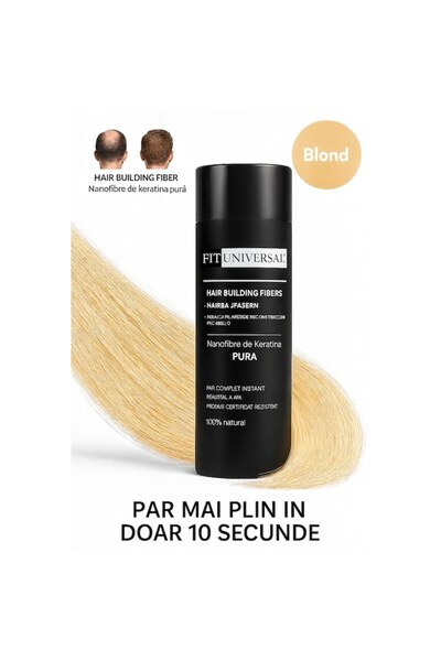 FITUNIVERSAL Fibre de păr pentru păr subțire, pudră cu nanofibre de keratină - Blond