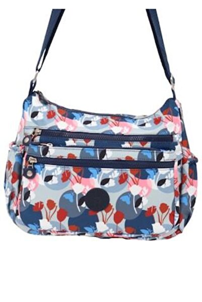 OEM Women's lightweight well-compartmentalized bag N53-6, brown floral