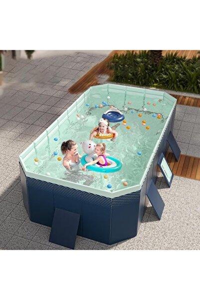 menz Piscină pliabilă Tapit — 295x165x55 cm, ranforsată, rezistentă la uzură, neinflamabilă, albastră