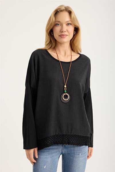 HomeStore Etek Ucu Triko Bluz