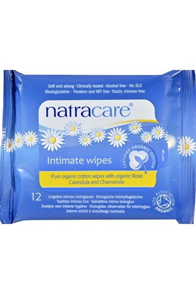 Natracare intimate hygiene wipes, 12 pcs