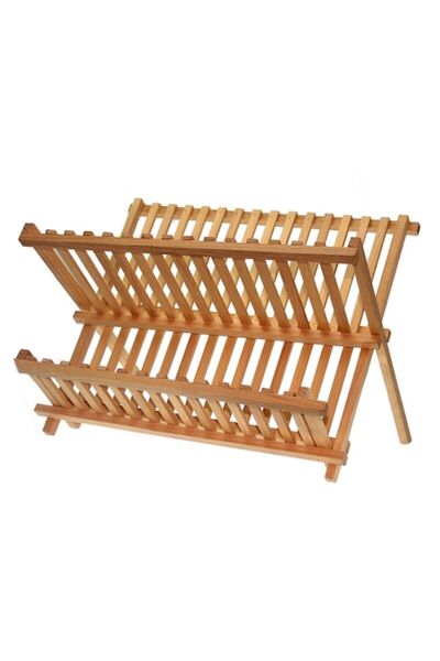 STA Bamboo 2-Tier Dish Rack - 42 x 27.5 x 38 cm
