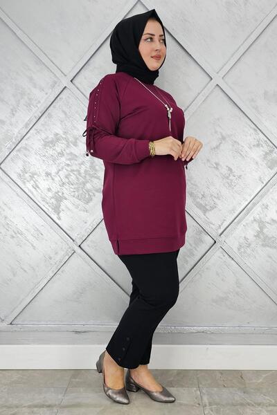 PYS KADIN KOLU AKSESUAR DETAYLI TESETTÜR TUNİK