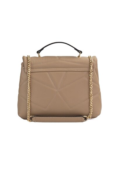 Posete Fagaras Marva Leather Purse - Cream, 3 Compartments, 1 Pocket, Strap 115 cm