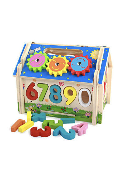 Krista Cutie multifuncțională din lemn 6 în 1 cu sortator de forme și bile