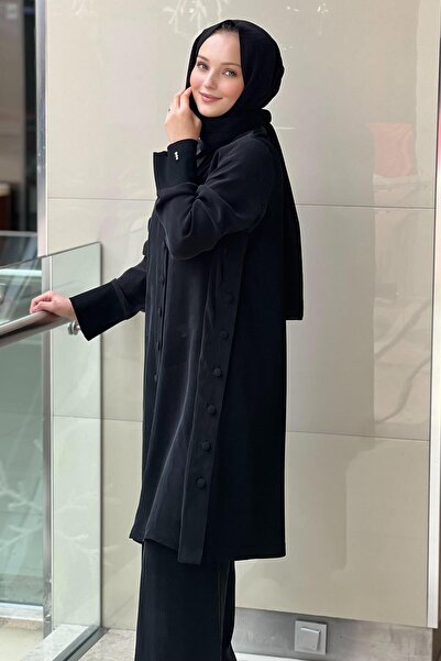 MISS DALIDA Missdalida Buttoned Side Cupro Long Shirt