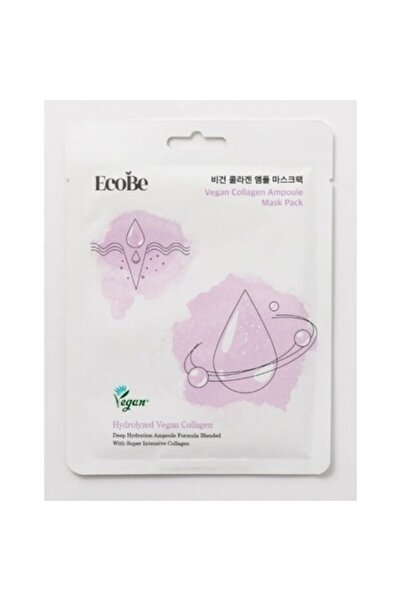 Ecobe Mască coreeană cu colagen vegan - fermitate și elasticitate, efect anti...