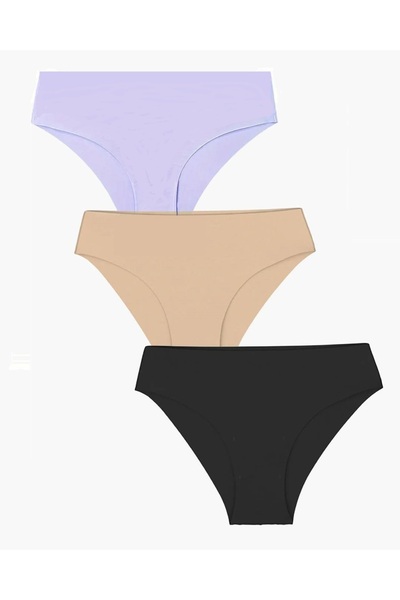 Cocolina Women's Black Side Gathered Slit Candy Skirt Laser Cut Panties 3 Pieces