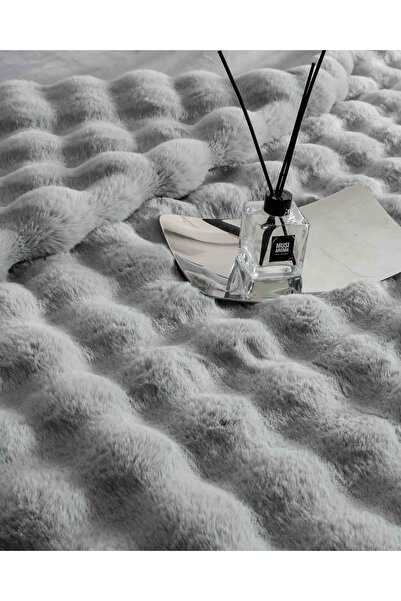 JOJO HOME Cocolino faux rabbit fur bed linen, 6 pieces, Grey