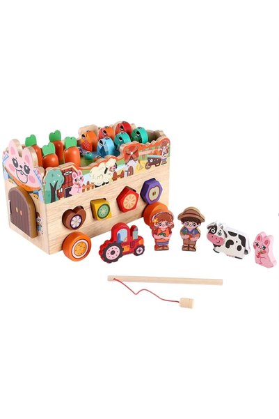 Krista Montessori educational activity toy - Farm, wooden