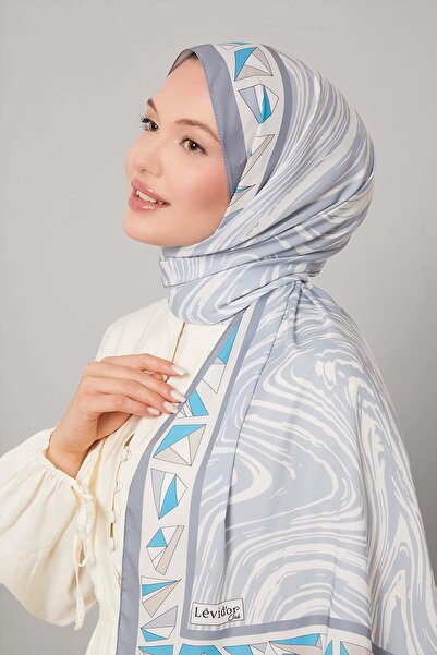 Levidor Gray Zebra Pattern Club Shawl