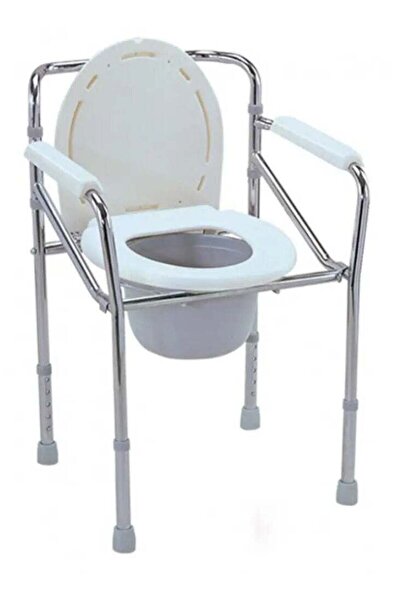 Jianliang كرسي مرحاض قابل للطي بارتفاع قابل للتعديل وهيكل فولاذي خفيف مع وعاء...