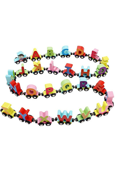 Krista Tren gigantic de cunoștințe din lemn cu magnet