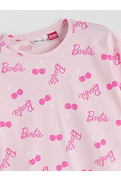 LC Waikiki Crew Neck Barbie Printed Women's Pajama Set