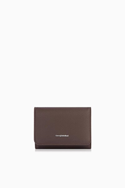 CENGİZ PAKEL Small Size Magnetic Women's Wallet/Portfolio – 65297 - Brown/Tile