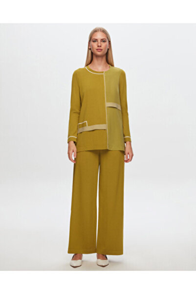 MISS DALIDA T24Y-6012 Triko Cupro Tunik 1516-OLİVE