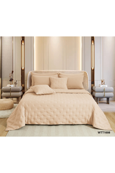 ShinyFlower Washed Cotton Comforter With Dots 8 pieces Quilt Set Size 220 x 240cm