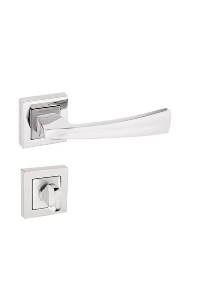 Nobel Konak Kapı Kolu Nikel İnox Kare Rozetli Wc