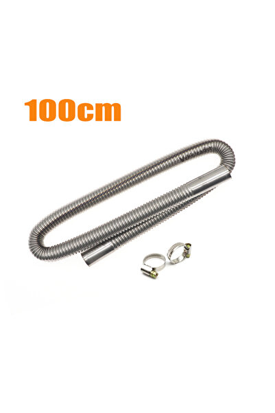 Choice3 100cm Length 60-200cm Dual-layer Car Heater Exhaust Pipe Stainless St...
