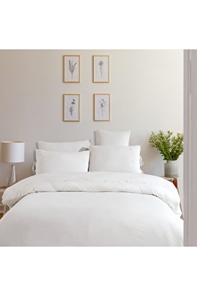 Bahar Tekstil Διπλά σεντόνια με κέντημα, 100% προπλυμένο βαμβάκι ranforce, Bo...