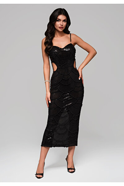 OMBRE Βραδινό φόρεμα - μαύρο LA-OM-DLR146