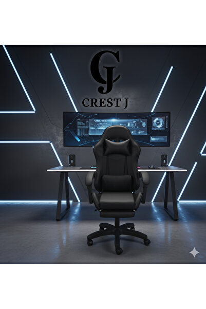 Crestj كرسي ألعاب قيمنق رياضي إلكتروني قابل للتعديل