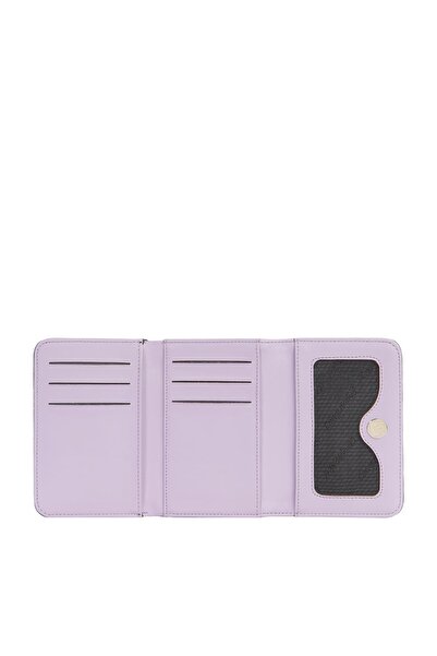 CENGİZ PAKEL Small Size Magnetic Women's Wallet/Portfolio – 65297 - Black/Lilac