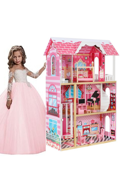 Krista Casă de păpuși gigantică din lemn VIP Family Villa