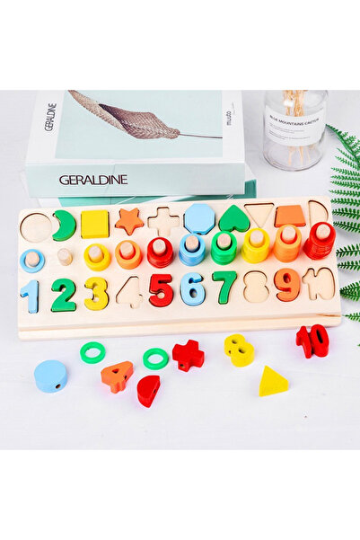 Krista Joc logaritmic din lemn 3 în 1