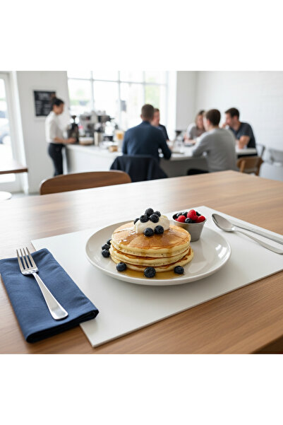 Grand Fine Art 6 persoane 12 bucăți de protecție de masă americană dreptunghiulară din piele albă 33x44 cm-protecție ușor de șters