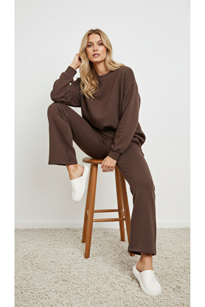 ENZİM JEANS Women's Soft Textured Two-Piece Set