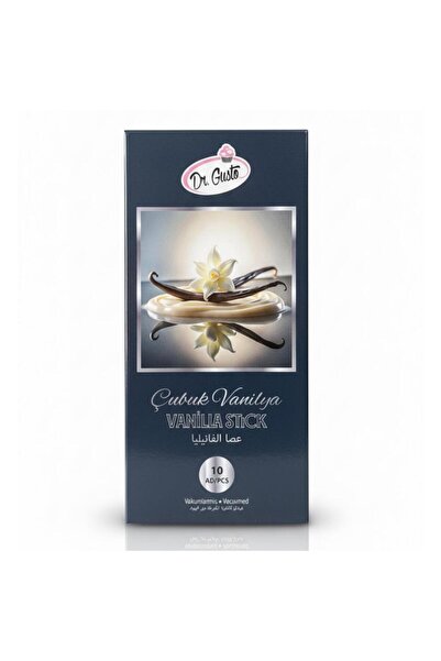 Dr. Gusto 10’lu Çubuk Vanilya Vakumlu Paket – Doğal Aromalı Vanilya Çubuğu