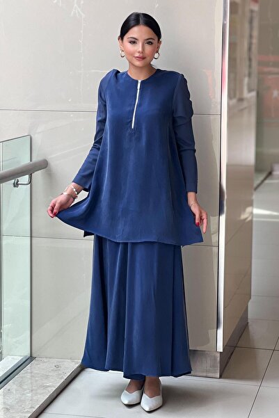 MISS DALIDA Missdalida Zippered Collar Cupro Tunic