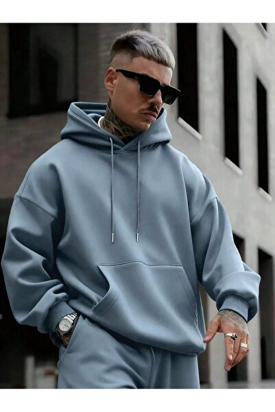 Flaubert -sweatshirt simplu pentru bărbați, țesătură de calitate cu 3 fire su...