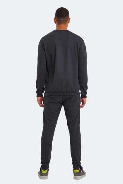 Slazenger Offender Ktn Men's Dark Gray Tracksuit Set with Pockets