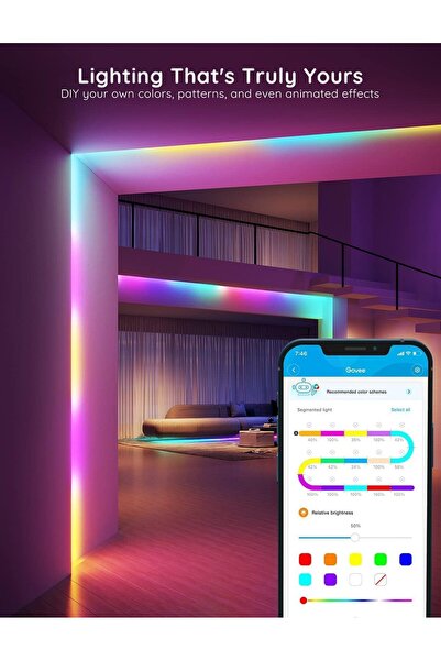 Govee 30m RGBIC LED Strip Lights - 2x15m Smart WiFi LED Strips, Alexa & Google Assistant