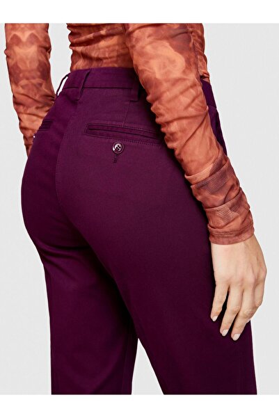 Sisley Women's Slim Fit Gabardine Trousers 323A4Ai655Ah6-Sis2P4