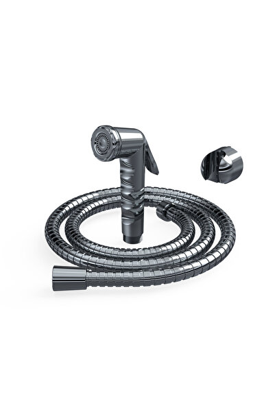 İZ YAPI Felix El Tahareti– Krom | Paslanmaz Çelik Hortumlu | Duvar Askılı | S...