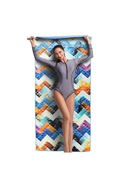 Choice مناشف شاطئ ريبل هاي توربو سريعة الجفاف من الألياف الدقيقة، مقاس 90×180...