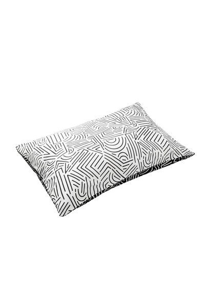 Cozy Home Mono Double-Sided Pillowcase Maze Black 50X70