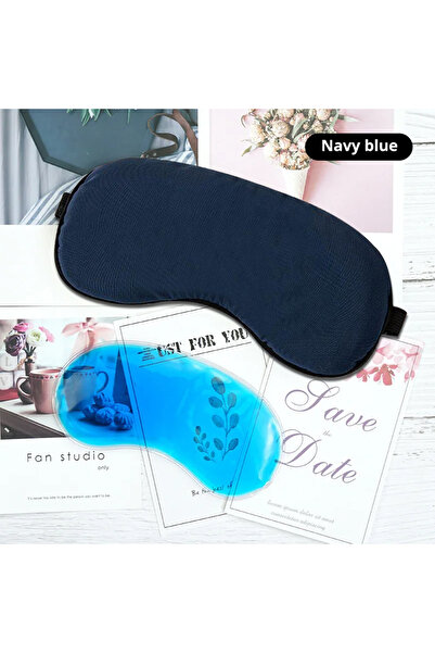 Choice1 قناع للعين فقط - بدون جل، قناع نوم أزرق داكن مع عبوة ثلج باردة مزدوجة...