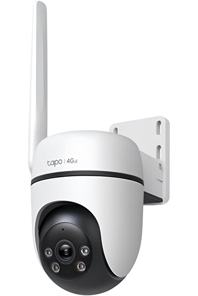 tapo كاميرا C501GW 4G مع دوران 360 درجة، بدقة 1080 بكسل عالية الوضوح، رؤية ليلية ملونة، إنذار صوتي وضوئي