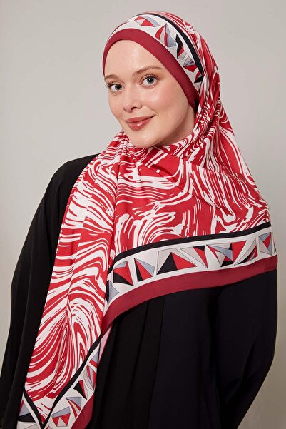 Levidor Burgundy Zebra Pattern Club Shawl