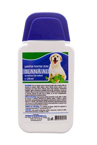 Pestmaster Sampon pentru Caini cu Blana Alba si Extract de Iedera, 250 ml