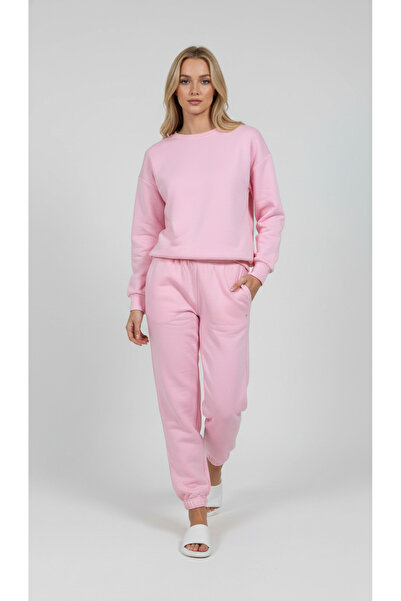 ENZİM JEANS Women's Soft Textured Leg Elasticated Double Suit