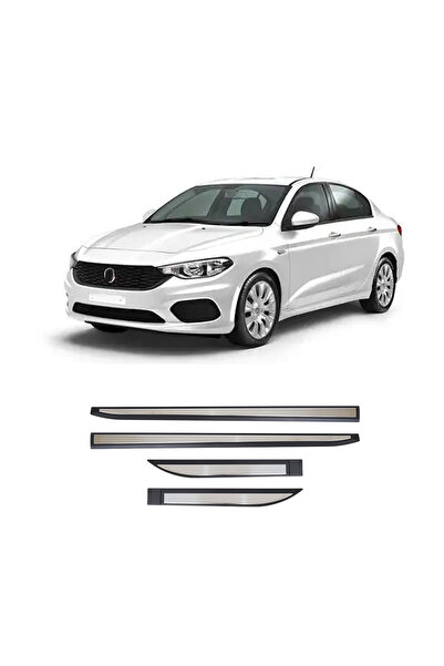 ServetDizaynOto Fiat Egea Uyumlu 2014 ve Üzeri Krom Abs Yan Kapı V2 4 Parça