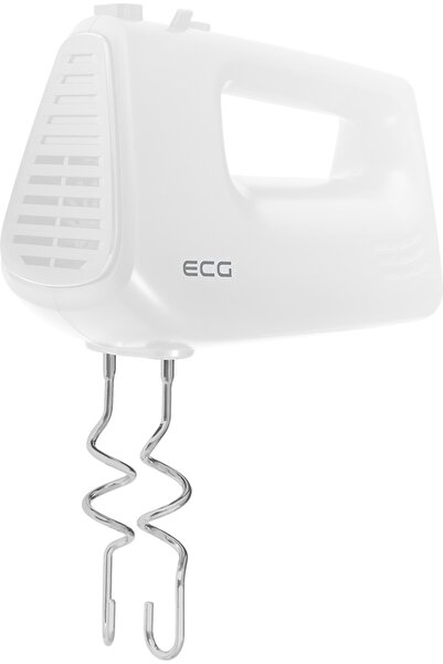 ECG RS 440 White Lite hand mixer, 400 W, 5 speeds, TURBO function, 2 beaters and 2 hooks, white