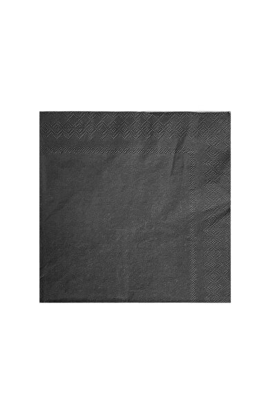Roll-Up Servicing Napkin Black 33X33 cm - 20 Pieces